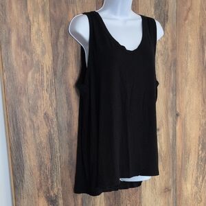 Old Navy Black Luxe Asymmetrical Relaxed Tank Top XXL